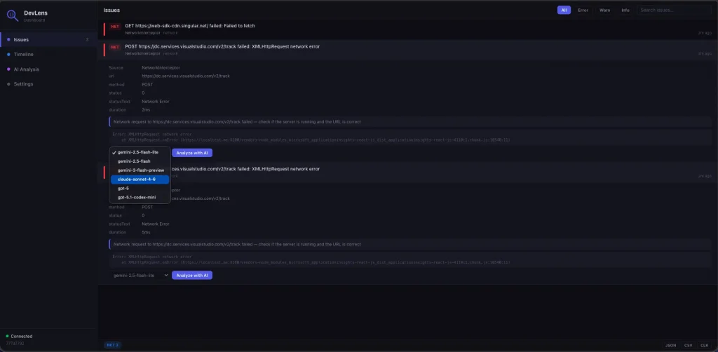 The DevLens Dashboard